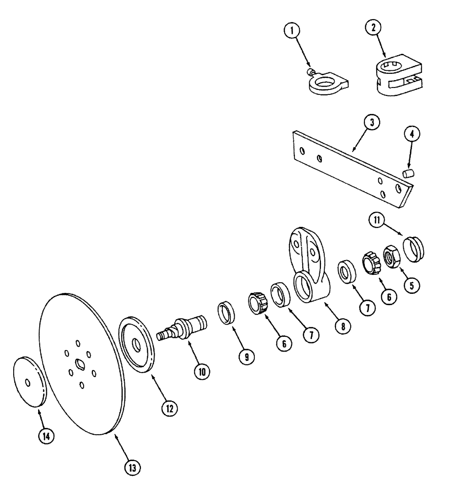 Схема запчастей Case IH 700 - (9-15) - ROLLING COLTER, HEAVY DUTY SIDE ARM (09) - CHASSIS/ATTACHMENTS