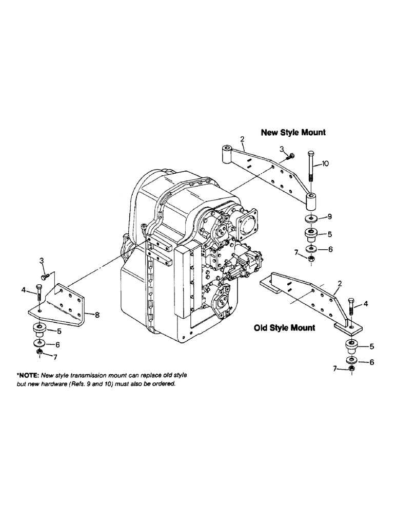 Схема запчастей Case IH STEIGER - (04-12) - TRANSMISSION MOUNTING (04) - Drive Train