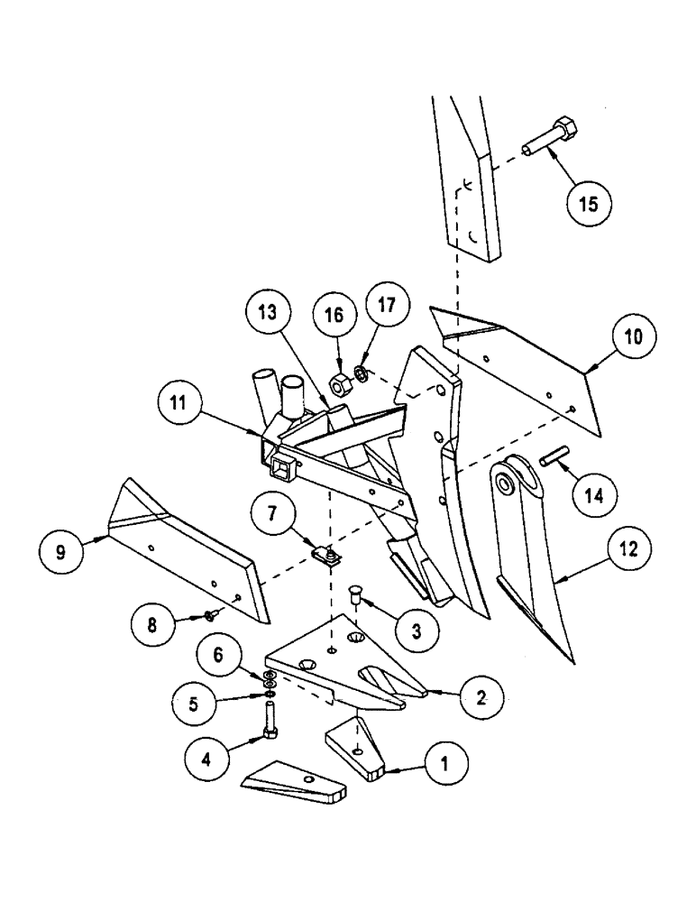 Схема запчастей Case IH CONCORD - (B59) - EDGE-ON ANDERSON OPENER, 12" DRY 