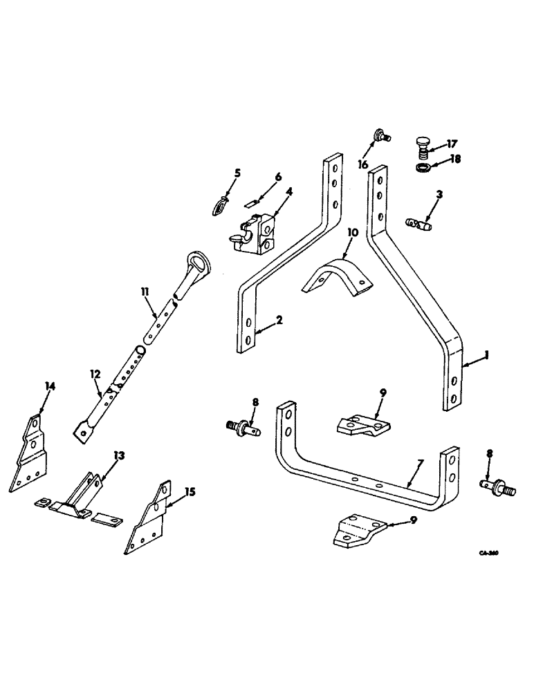 Схема запчастей Case IH 330 - (N-13) - HITCH WEIGHT TRANSFER ATTACHMENT 