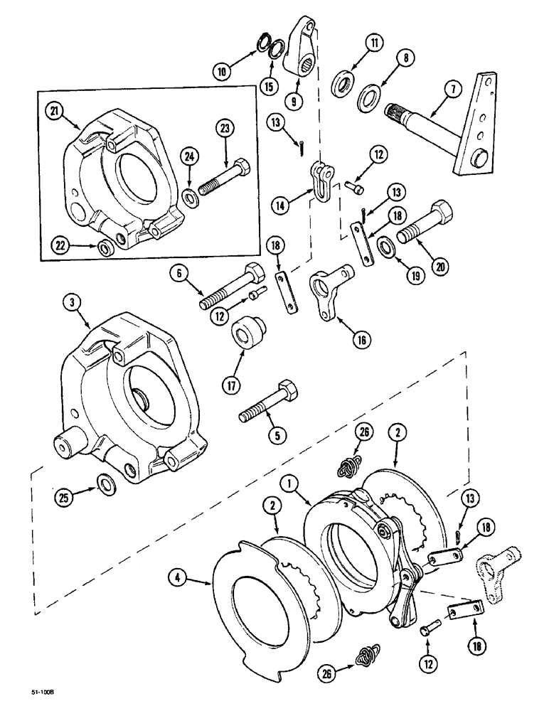 Схема запчастей Case IH 5150 - (7-02) - PARKING BRAKE (07) - BRAKES