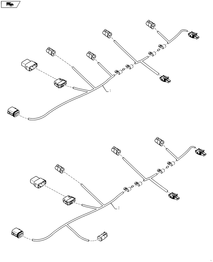 Схема запчастей Case IH 4420 - (12-027) - BOOM, ELECTRICAL GROUP, 7 SECTION, 120’ BOOM (06) - ELECTRICAL