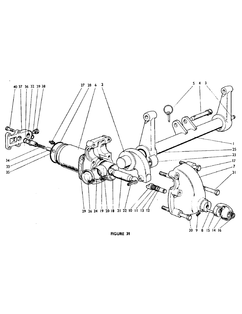 Схема запчастей Case IH 880UF - (48) - ROCKSHAFT AND RAM CYLINDER (07) - HYDRAULIC SYSTEM