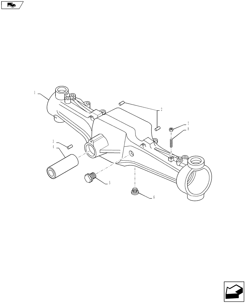 Схема запчастей Case IH PUMA 145 - (25.100.08) - VAR - 330414, 330427, 390409 - CL.3 FRONT AXLE - HOUSING (25) - FRONT AXLE SYSTEM