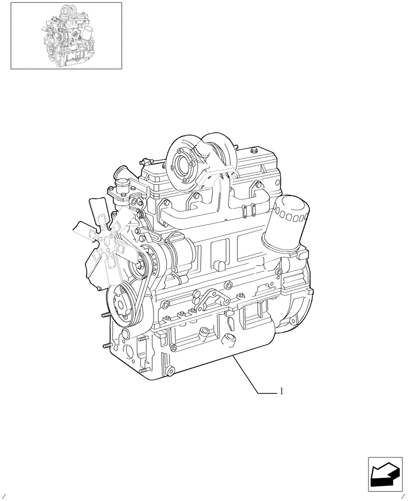 Схема запчастей Case IH JX90 - (0.02.1/03) - ENGINE (01) - ENGINE