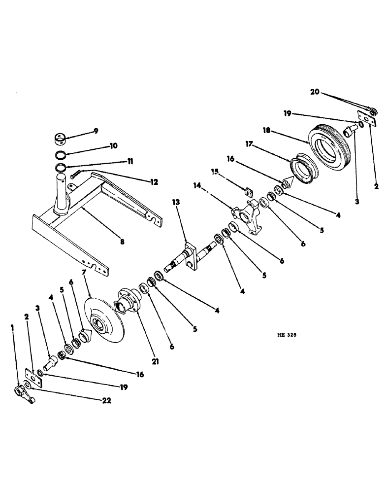 Схема запчастей Case IH 300 - (10-08) - DUAL REAR FURROW WHEEL 