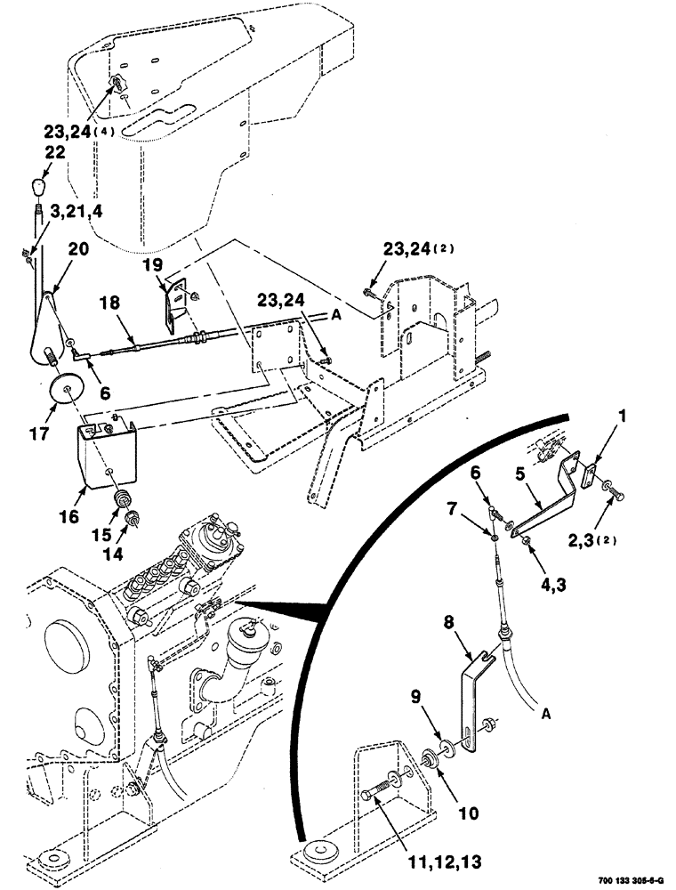 Схема запчастей Case IH 8870 - (02-16) - THROTTLE, LINKAGE AND MOUNTING ASSEMBLY (10) - ENGINE