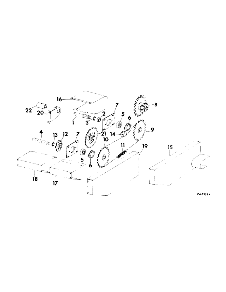 Схема запчастей Case IH 800 - SERIES - (A-12) - MAIN DRIVE AND SHIELDING, 824, 833, 834, 843 AND 844 CORN HEADS (58) - ATTACHMENTS/HEADERS