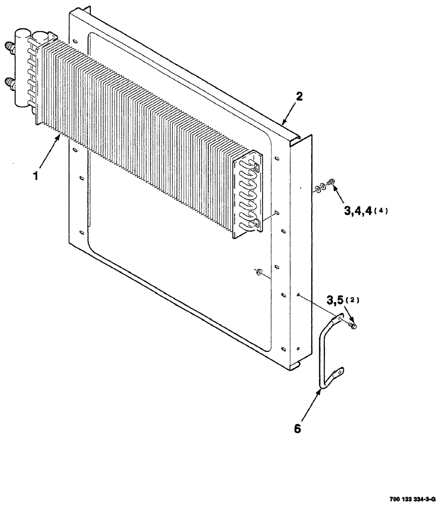 Схема запчастей Case IH 8870 - (08-28) - HYDRAULIC COOLER AND MOUNTING ASSEMBLY (35) - HYDRAULIC SYSTEMS