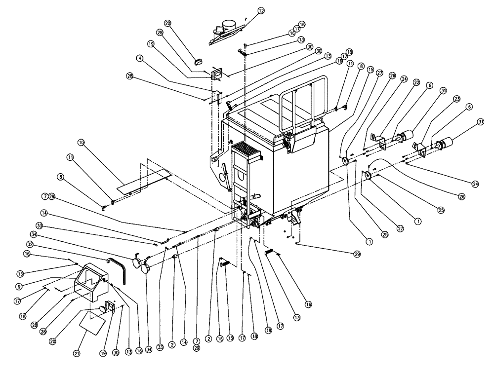 Схема запчастей Case IH 438 - (02-013) - PARTS GROUP, TRIPLE BIN, LH, 50 CU FT Bin Group