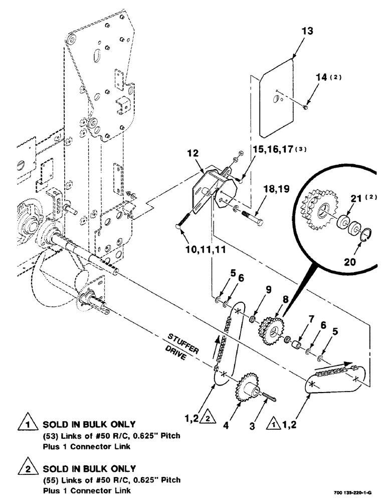 Схема запчастей Case IH RS451 - (2-24) - STUFFER DRIVE ASSEMBLY Driveline