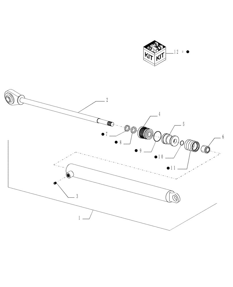 Схема запчастей Case IH MDX21 - (G.10.A.26[1]) - HYDRAULIC CYLINDER G - Tool Positioning