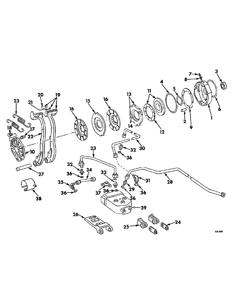 Схема запчастей Case IH 1456 - (04-02) - BRAKES, BRAKES AND CONNECTIONS (5.1) - BRAKES