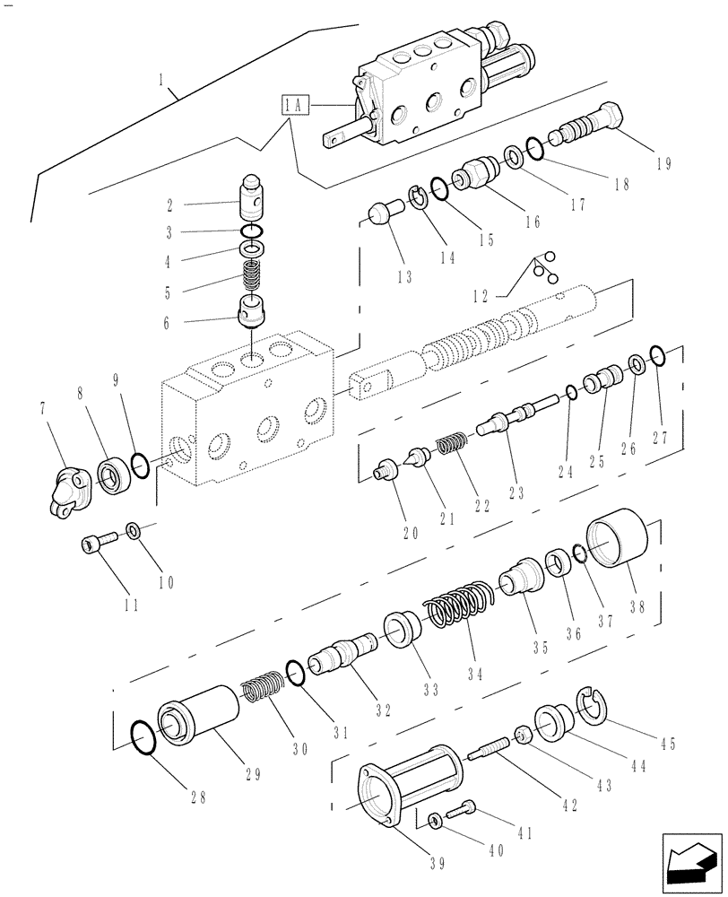 Схема запчастей Case IH DX48 - (07.09) - 4 POSITION FLOAT & DETENT REAR REMOTE VALVE - 719940006 (07) - HYDRAULIC SYSTEM