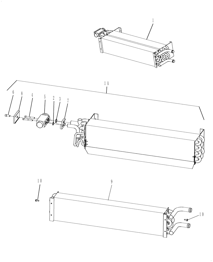 Схема запчастей Case IH DX40 - (10.15.02) - HEATER, EVAPORATOR (10) - OPERATORS PLATFORM/CAB