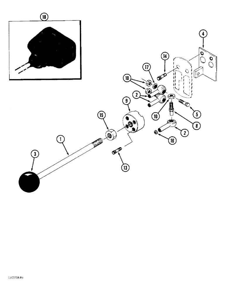 Схема запчастей Case IH 5QA - (8-28) - CONTROL LEVER (08) - HYDRAULICS