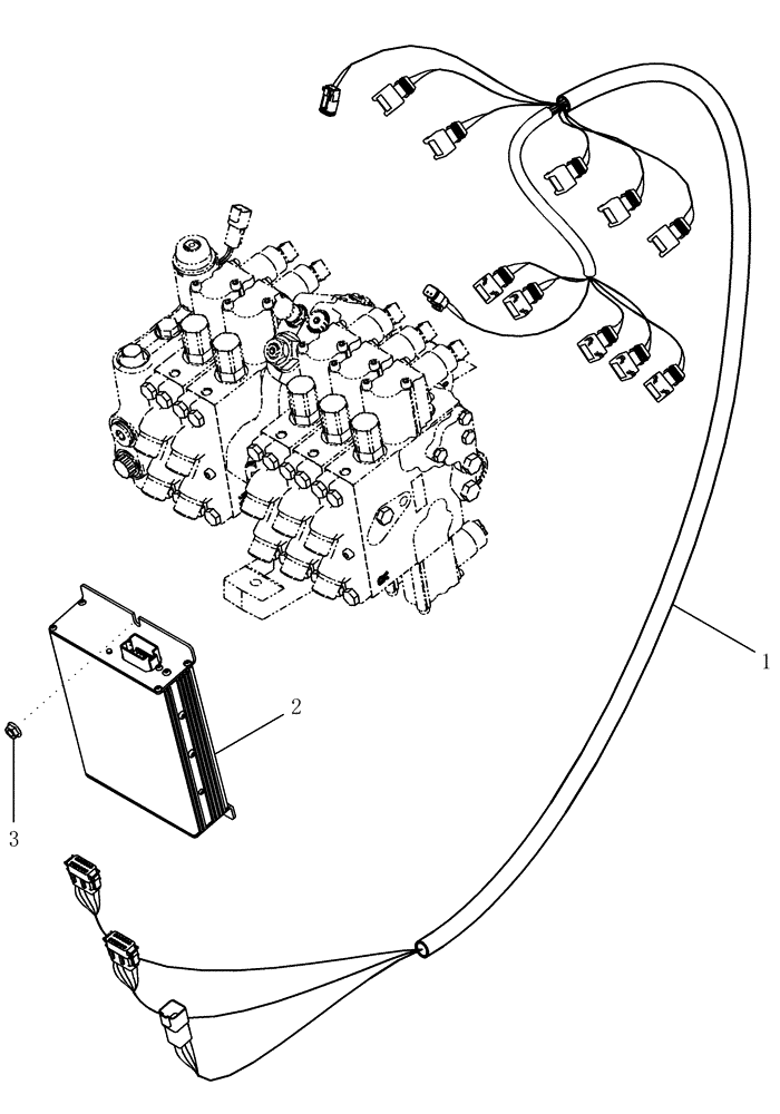 Схема запчастей Case IH MX255 - (04-06) - HARNESS - REMOTE HYDRAULIC VALVE (04) - ELECTRICAL SYSTEMS