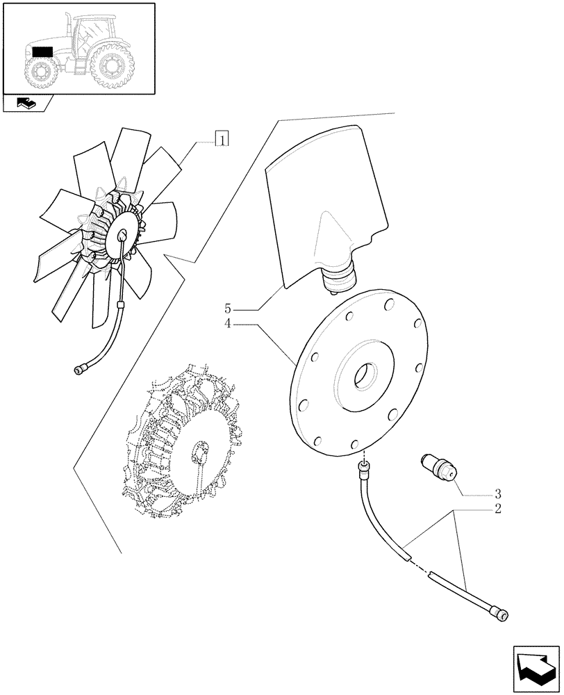 Схема запчастей Case IH PUMA 210 - (1.75.4/02A) - REVERSIBLE FAN - BREAKDOWN (06) - ELECTRICAL SYSTEMS