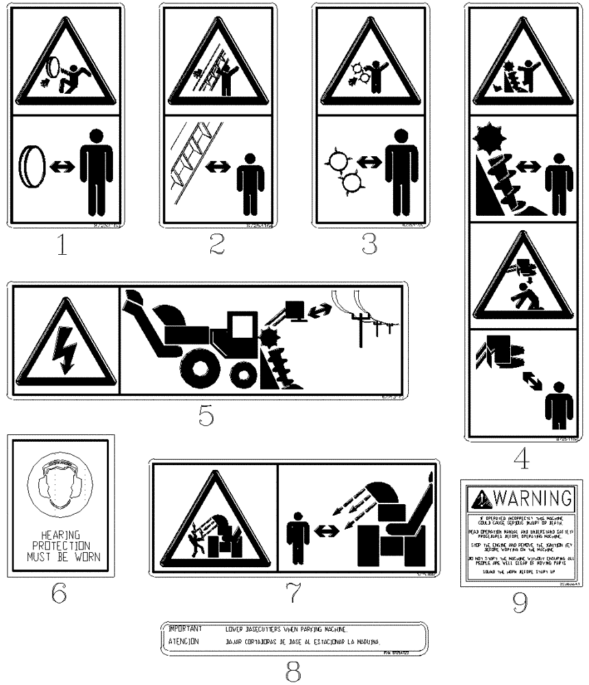 Схема запчастей Case IH 7700 - (GENERAL[2]) - SAFETY DECALS {NON-ENGLISH} (00) - GENERAL