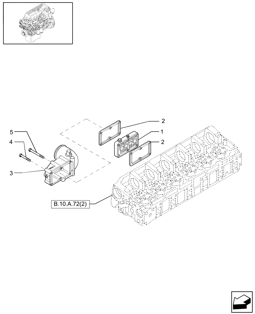 Схема запчастей Case IH AFX8010 - (B.30.A.38[1]) - AIR INLET HEATER (500387607) B - Power Production