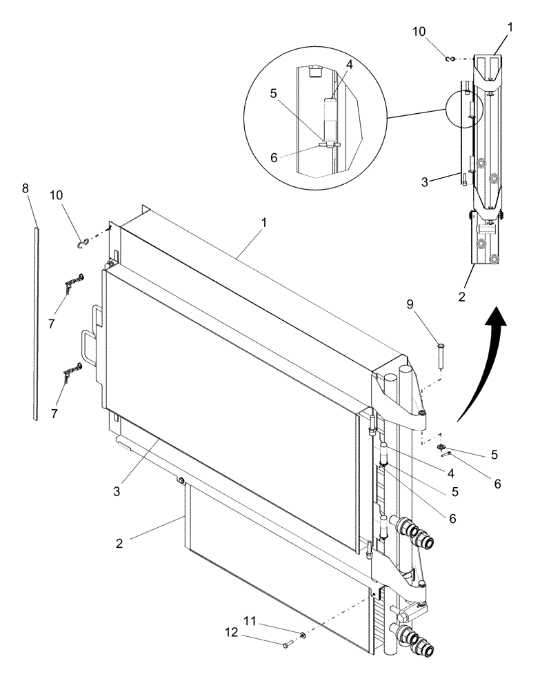 Схема запчастей Case IH AFX8010 - (B.60.A.32[3]) - OIL COOLER ASSEMBLY W/ CONDENSER B - Power Production