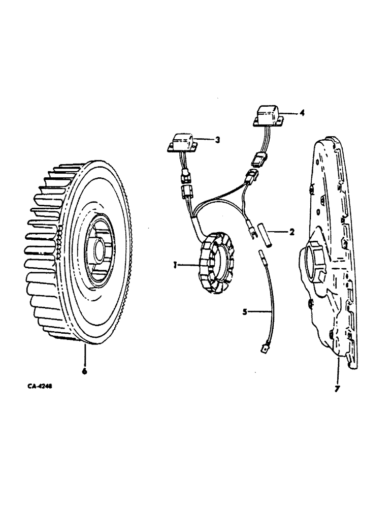 Схема запчастей Case IH DG4D - (K-20) - FLYWHEEL ALTERNATOR, 3200B LOADERS 