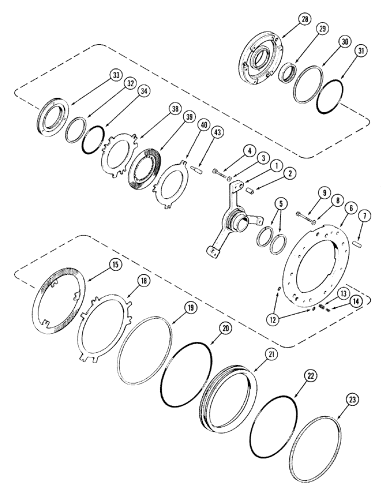 Схема запчастей Case IH 2394 - (6-046) - TRANSMISSION, DUAL RANGE (C5) AND (C6) CLUTCHES (06) - POWER TRAIN