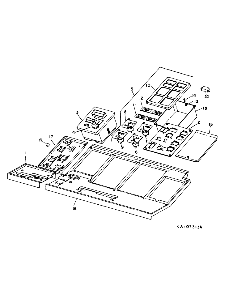 Схема запчастей Case IH 1470 - (11-02) - INSTRUMENTS, INSTRUMENTS AND GAUGES, SERIAL NO. 10001 AND ABOVE Instruments