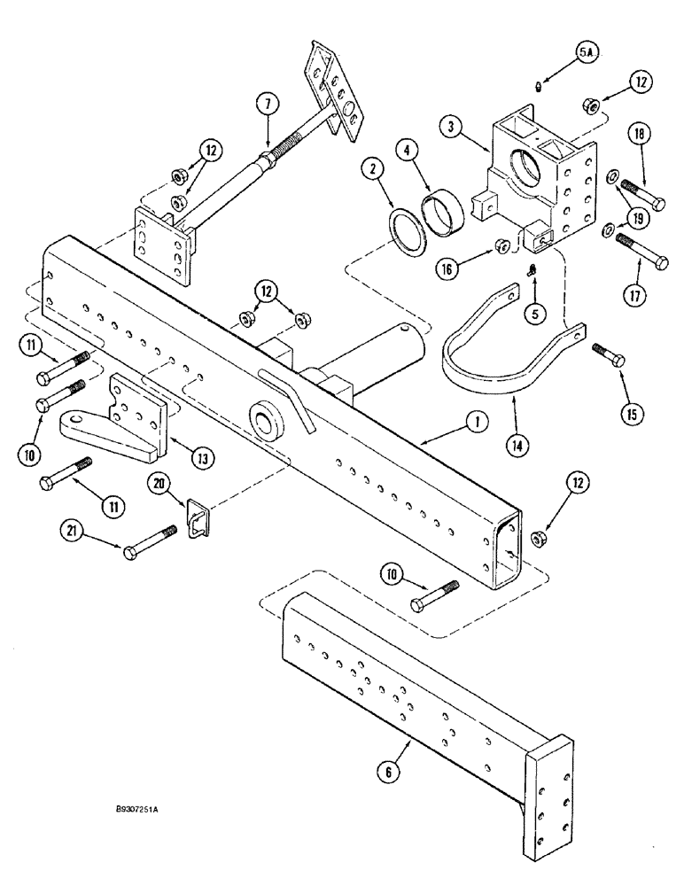 Схема запчастей Case IH 1666 - (5-44) - STEERING AXLE AND EXTENSIONS, POWER GUIDE AXLE (04) - STEERING