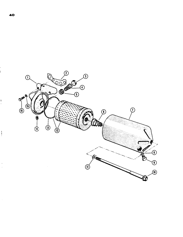 Схема запчастей Case IH 930-SERIES - (040) - OIL FILTER, SPARK IGNITION ENGINE (02) - ENGINE