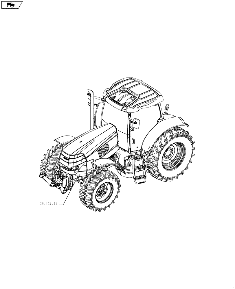 Схема запчастей Case IH PUMA 200 - (39.000.00) - PICTORIAL INDEX - FRAMES (39) - FRAMES AND BALLASTING