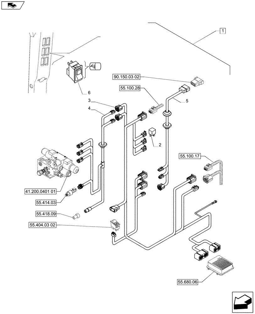 Схема запчастей Case IH PUMA 215 - (88.055.26[03]) - DIA KIT - AUTO GUIDANCE SYSTEM READY - CABLES (88) - ACCESSORIES