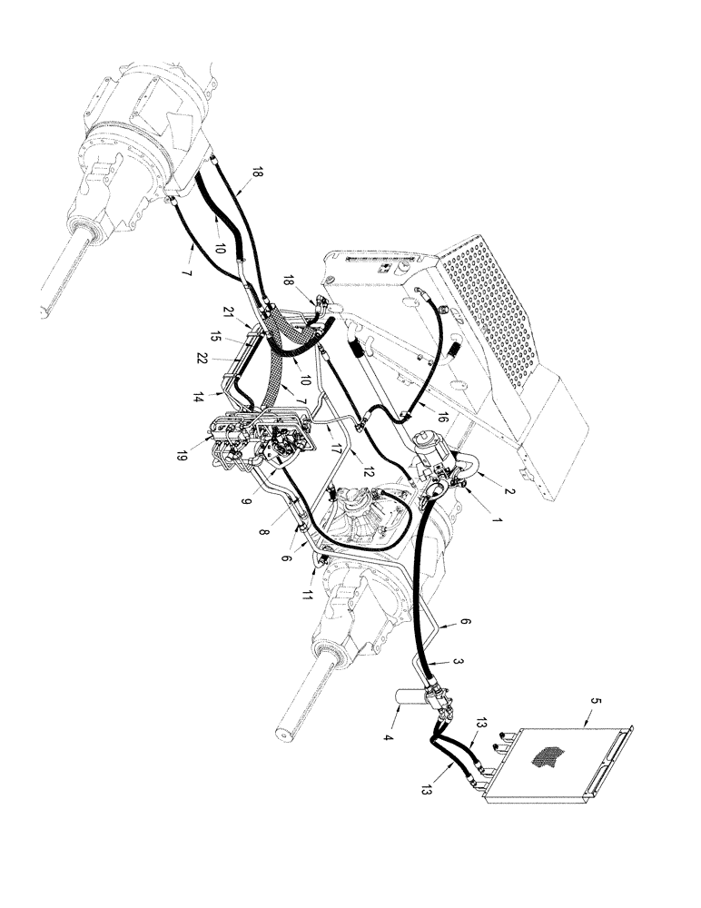 Схема запчастей Case IH STX375 - (01-04[03]) - PICTORIAL INDEX - AXLE LUBRICATION CIRCUIT, 400 SERIES AXLE, ASN JEE0106701 (00) - PICTORIAL INDEX