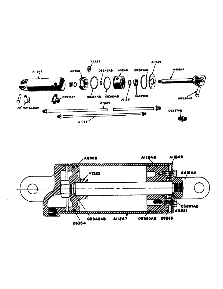 Схема запчастей Case IH 800 - (200) - EAGLE HITCH HYDRAULIC CYLINDER, 4" X 6" (08) - HYDRAULICS