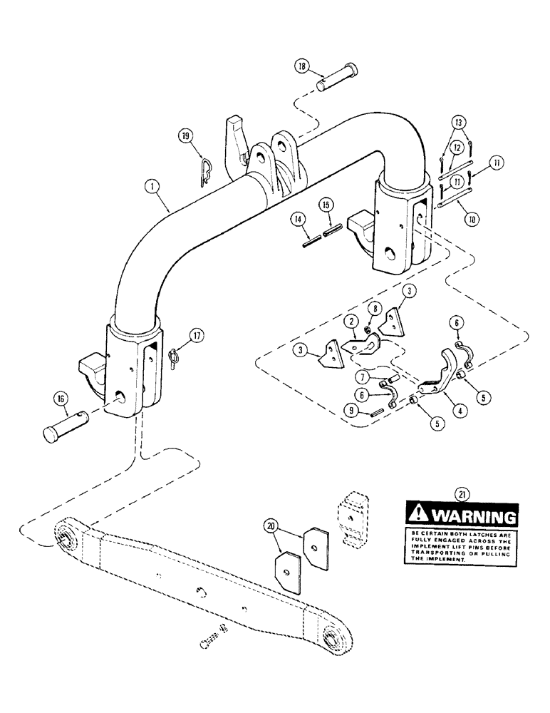 Схема запчастей Case IH 1570 - (240) - D.O.M. SYSTEM, QUICK HITCH COUPLER, CAT. III (09) - CHASSIS/ATTACHMENTS