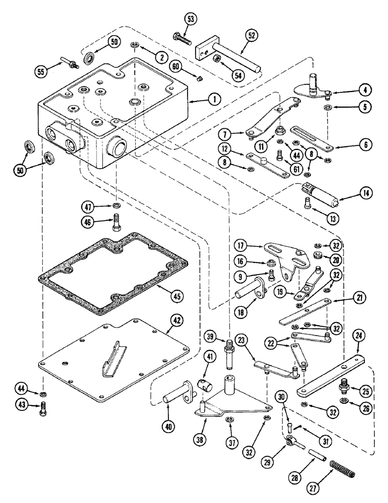 Схема запчастей Case IH 2096 - (8-326) - DRAFT CONTROL SENSING LINKAGE HOUSING (08) - HYDRAULICS