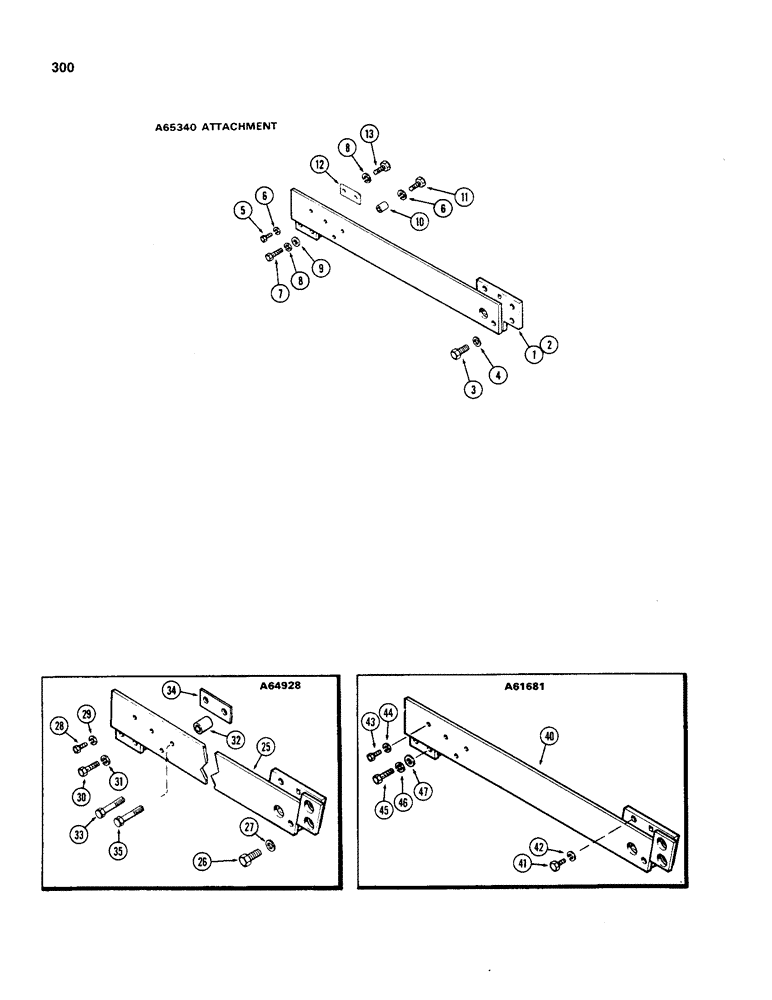 Схема запчастей Case IH 970 - (300) - SIDE RAIL ATTACHMENT (05) - STEERING