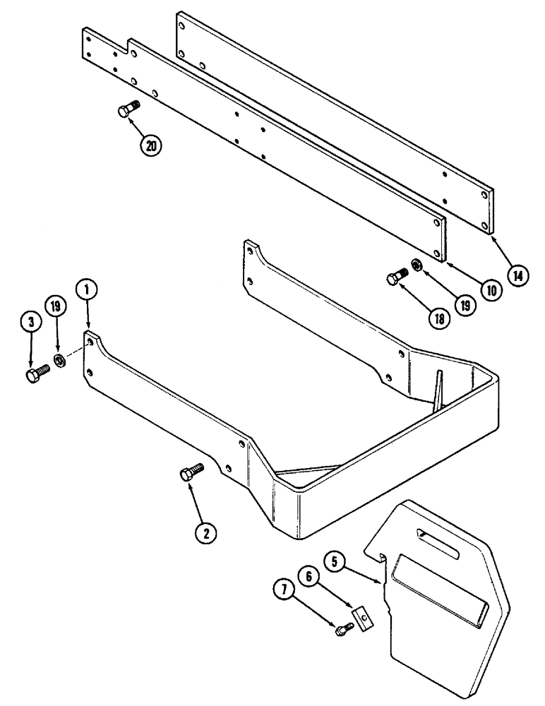 Схема запчастей Case IH 2090 - (9-496) - WEIGHT SUPPORT FRAME AND SIDE RAILS, WITH 23-3/16 INCH (589 MM) INSIDE WIDTH OF WEIGHT SUPPORT FRAME (09) - CHASSIS/ATTACHMENTS