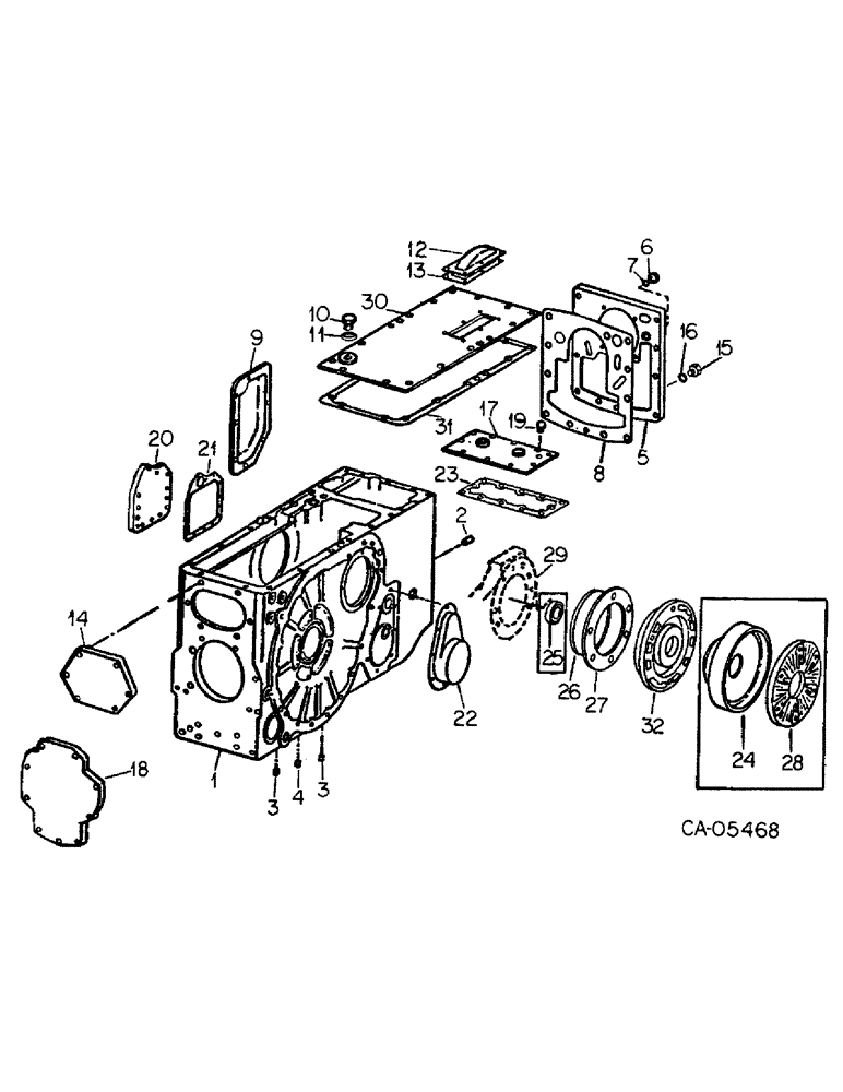 Схема запчастей Case IH 4568 - (07-20) - DRIVE TRAIN, REAR AXLE CENTER FRAME (04) - Drive Train