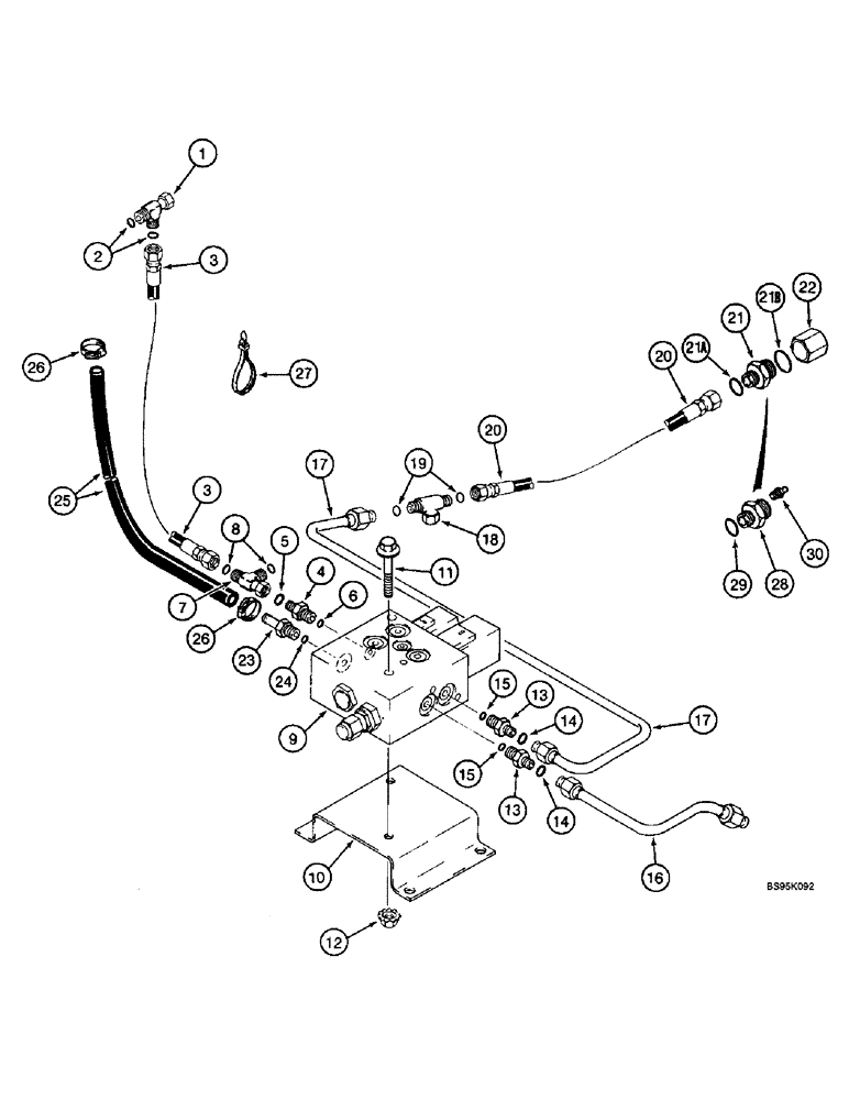 Схема запчастей Case IH 2144 - (7-10) - PARKING BRAKE AND TOW VALVE HYDRAULIC SYSTEM (5.1) - BRAKES