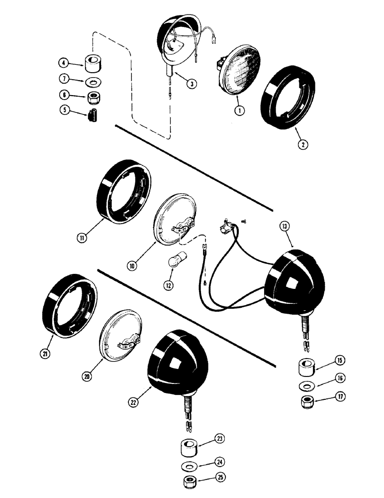 Схема запчастей Case IH 2870 - (110) - FRONT FLOOD LAMP (04) - ELECTRICAL SYSTEMS