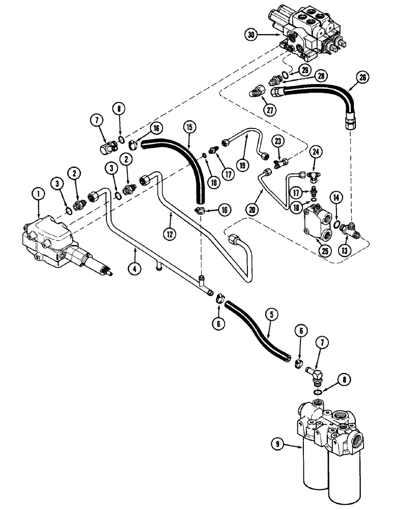 Схема запчастей Case IH 4890 - (8-292) - REMOTE HYDRAULIC SYSTEM, P.I.N. 8860450 AND AFTER (08) - HYDRAULICS