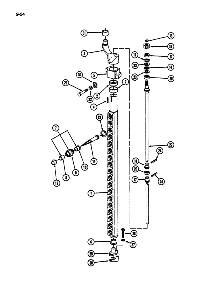 Схема запчастей Case IH 1822 - (9-054) - PICKER BARS ANDSPINDLES (13) - PICKING SYSTEM