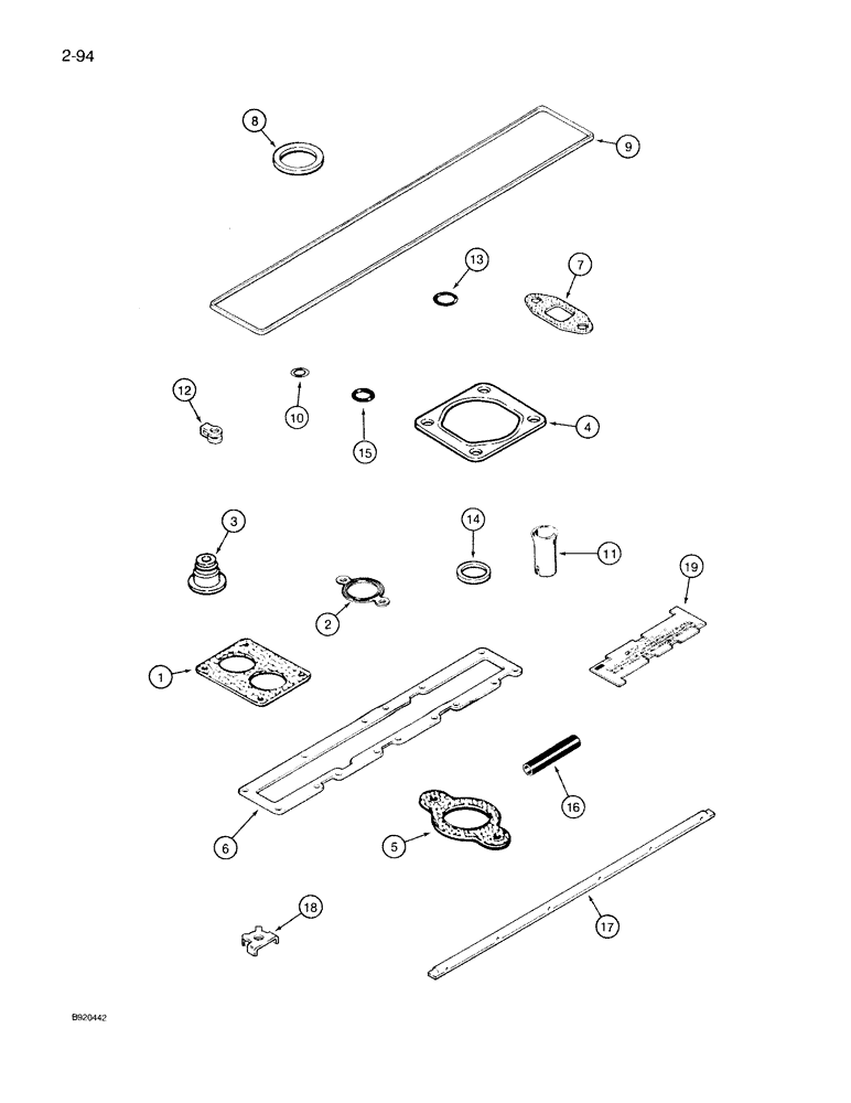 Схема запчастей Case IH 7130 - (2-094) - VALVE GRIND GASKET KITS, 6T-830 ENGINE, 6TA-830 ENGINE (02) - ENGINE