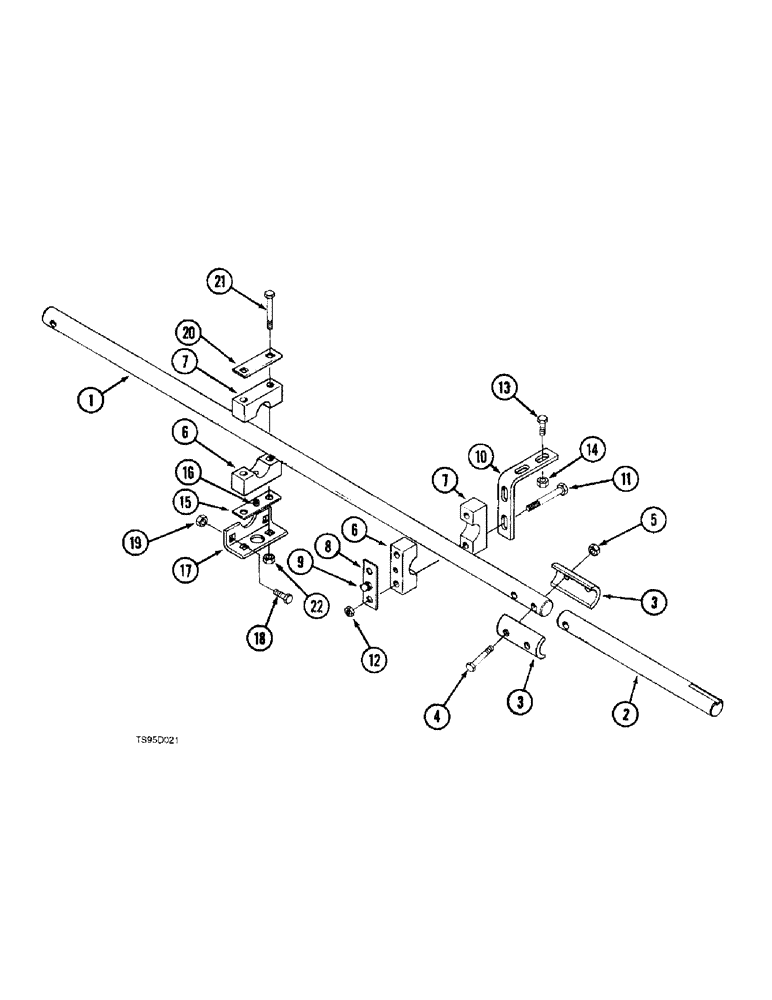 Схема запчастей Case IH 736 - (9-36) - DRAPER DRIVE SHAFT, 736 WINDROWER ONLY (09) - CHASSIS