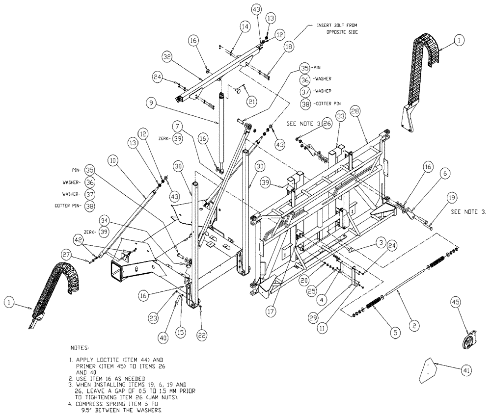 Схема запчастей Case IH SPX3310 - (08-001) - MAST GROUP, 60 STD BOOM (09) - BOOMS