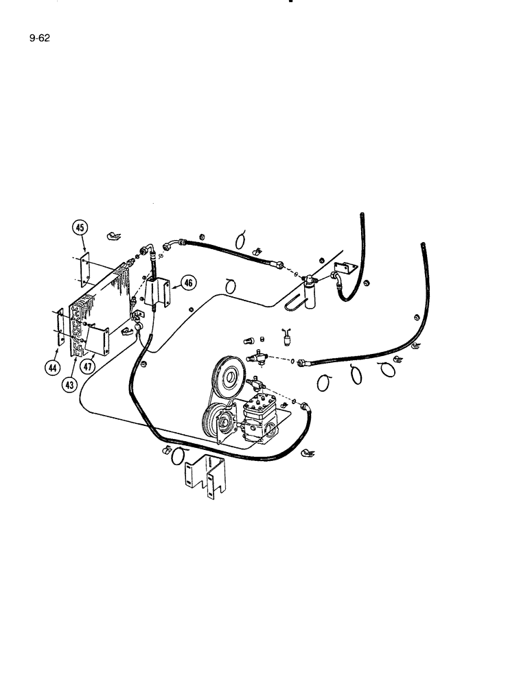 Схема запчастей Case IH 5000 - (9-62) - AIR CONDITIONING SYSTEM (09) - CHASSIS/ATTACHMENTS