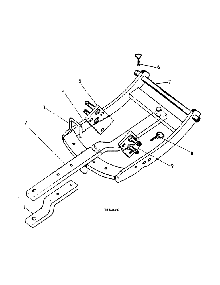 Схема запчастей Case IH 2350 - (6-05) - DRAWBAR ATTACHMENT (09) - CHASSIS