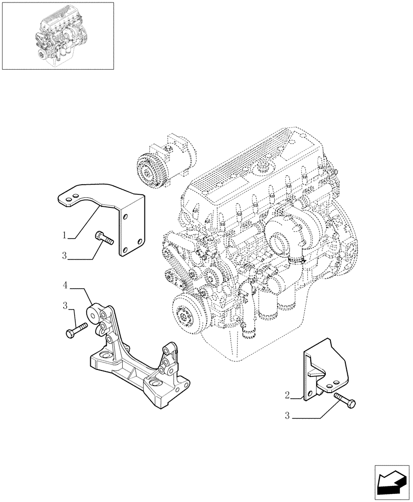 Схема запчастей Case IH STX430 - (02-25) - ENGINE MOUNTING, STX & STEIGER 380 / 430 (02) - ENGINE