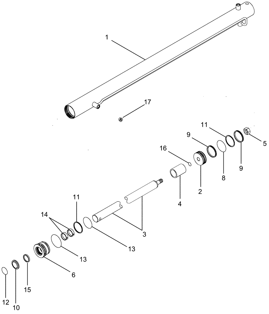 Схема запчастей Case IH CPX620 - (08-38) - BASKET LIFT INTERMEDIATE CYLINDER ASSEMBLY - ASN Y6T011505 (07) - HYDRAULICS